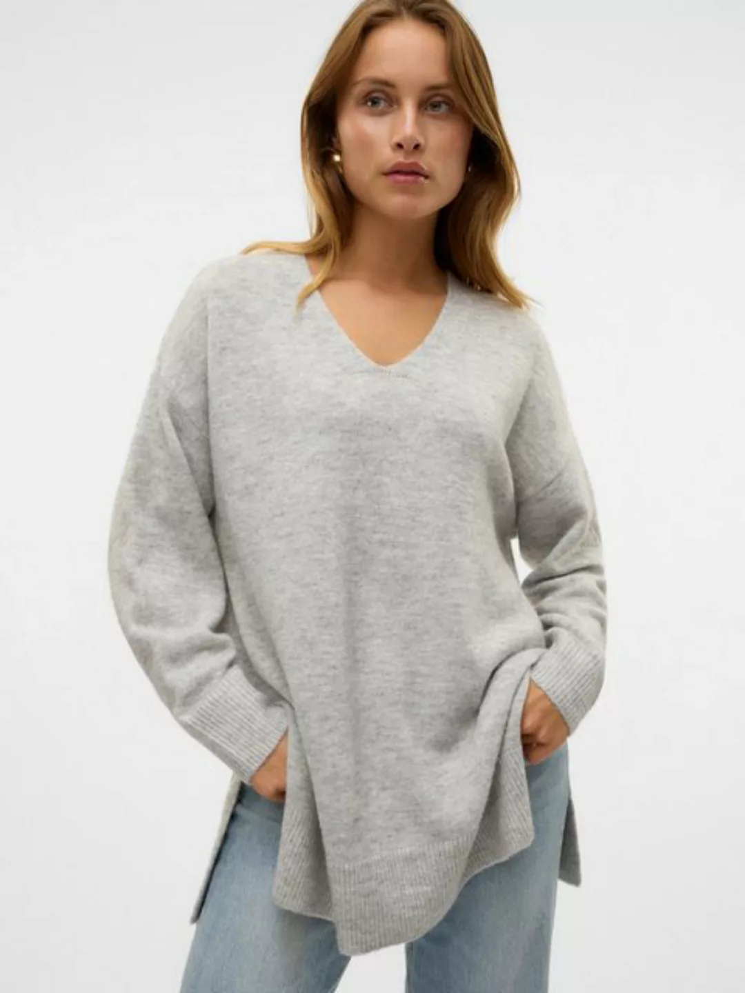 Vero Moda V-Ausschnitt-Pullover VMFILUCA LS V-NECK LONG PULLOVER GA NOOS günstig online kaufen