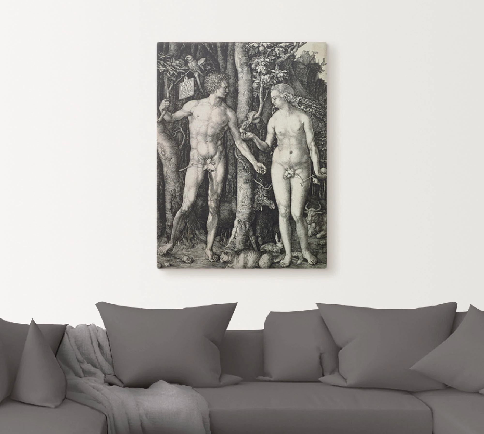 Artland Wandbild "Adam und Eva. 1504", Religion, (1 St.), als Leinwandbild, günstig online kaufen