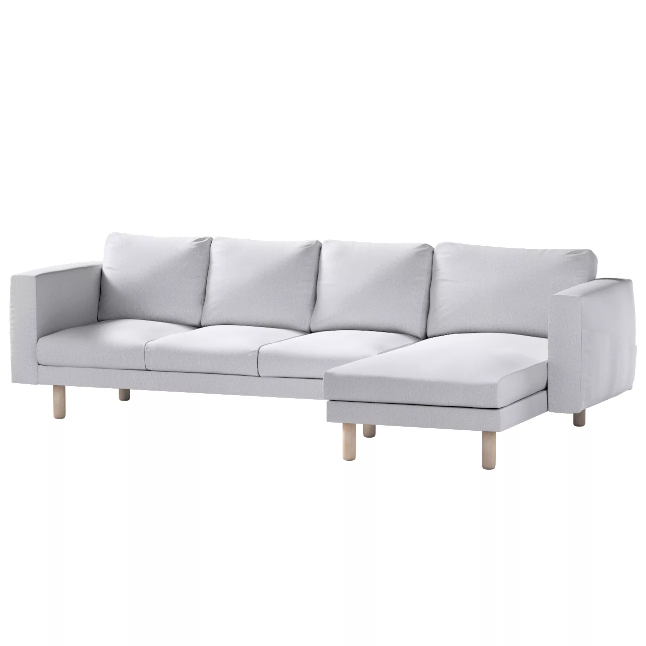 Bezug für Norsborg 4-Sitzer Sofa mit Recamiere, hellgrau, Norsborg Bezug fü günstig online kaufen