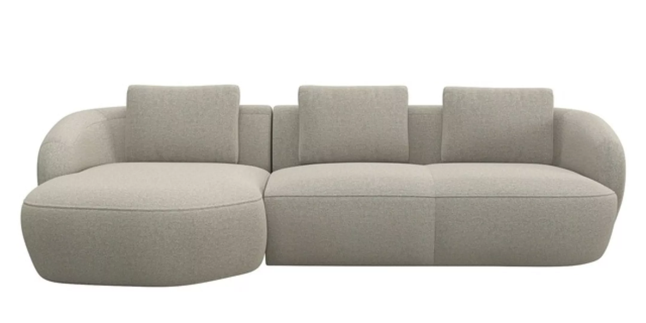 FLEXLUX Wohnlandschaft »Torino, rund, L-Form, Sofa-Ecke mit Recamiere, Long günstig online kaufen