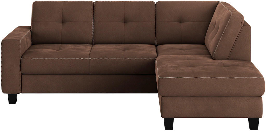 Places of Style Ecksofa »Varese«, Kreuznaht in beige günstig online kaufen