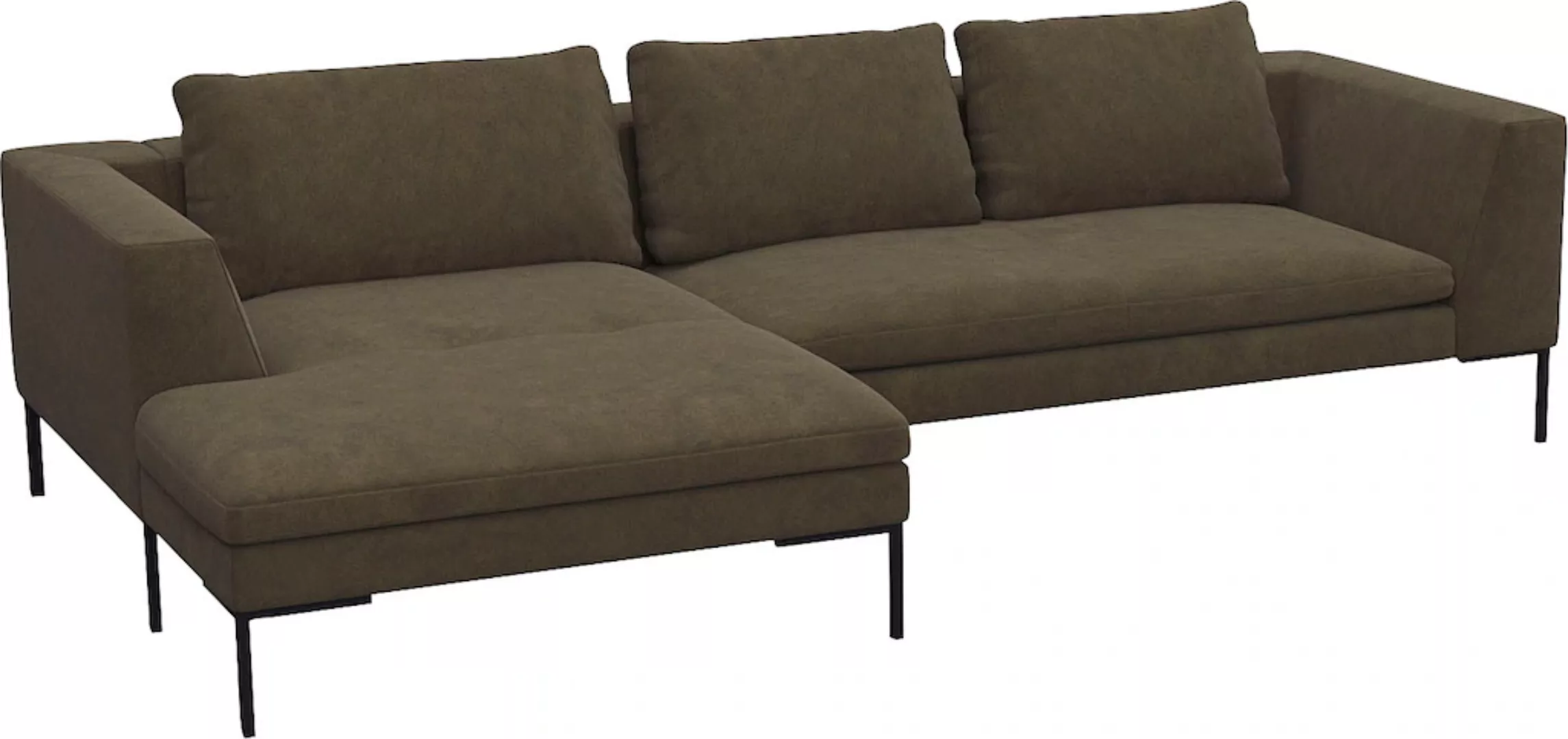 FLEXLUX Ecksofa "Loano", modernes Sofa, frei im Raum stellbar, lose Kissen, günstig online kaufen