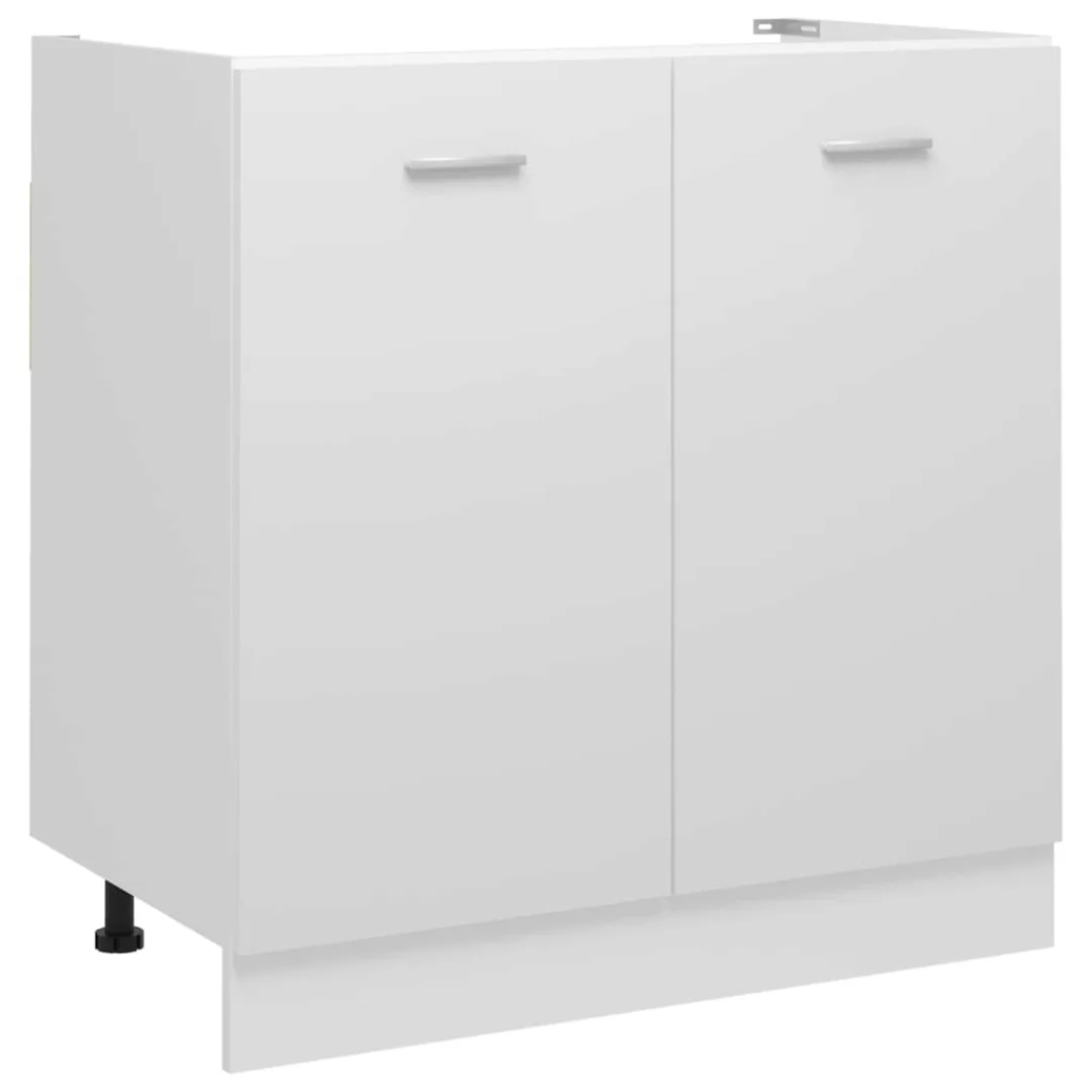 vidaXL Unterschrank Spülenunterschrank Weiß 80x46x81,5 cm Spanplatte günstig online kaufen