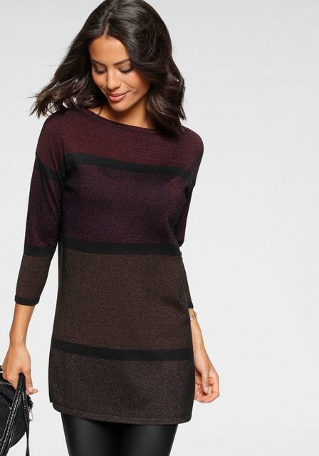 Laura Scott Longpullover, mit feinem Glanzeffekt günstig online kaufen