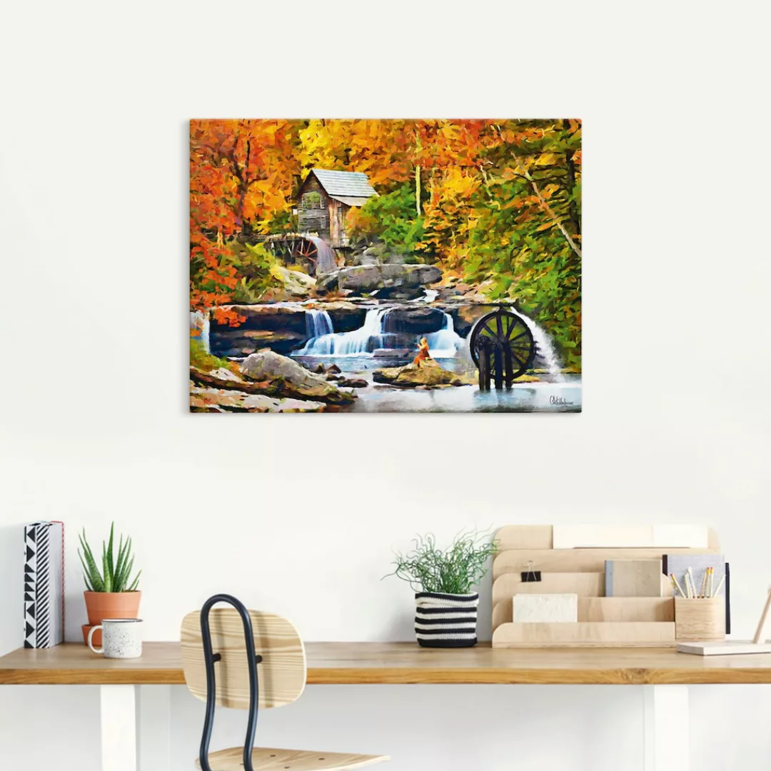 Artland Leinwandbild »Amerikanische berühmte Mühle«, Waldbilder, (1 St.), a günstig online kaufen