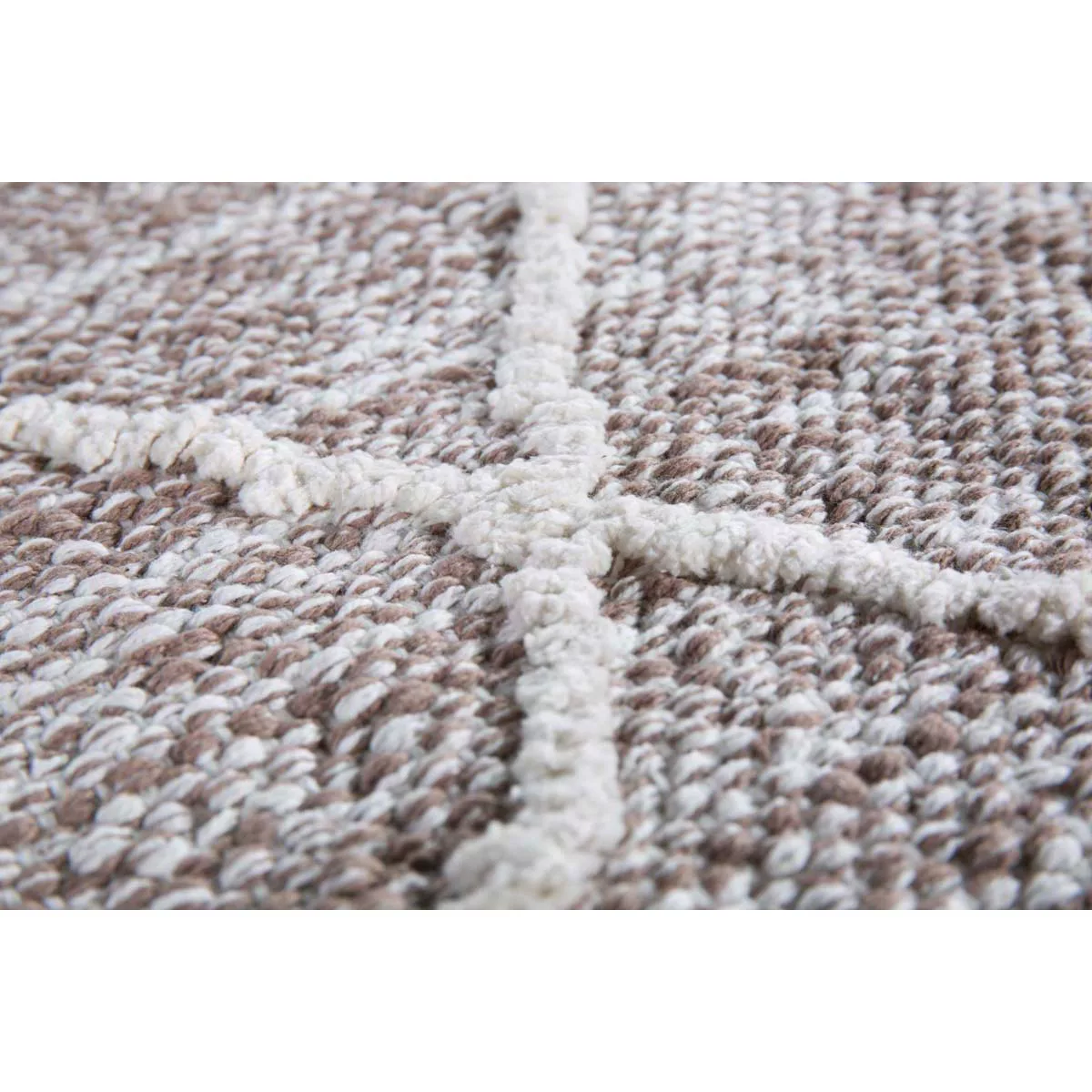 HOMCOM Teppich aus Baumwolle Braun 200 x 140 x 0,7 cm günstig online kaufen