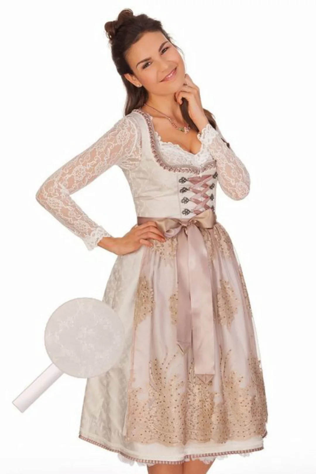 KRÜGER COLLECTION Dirndl Midi Dirndl 2tlg. - CHARLOTTE - creme günstig online kaufen