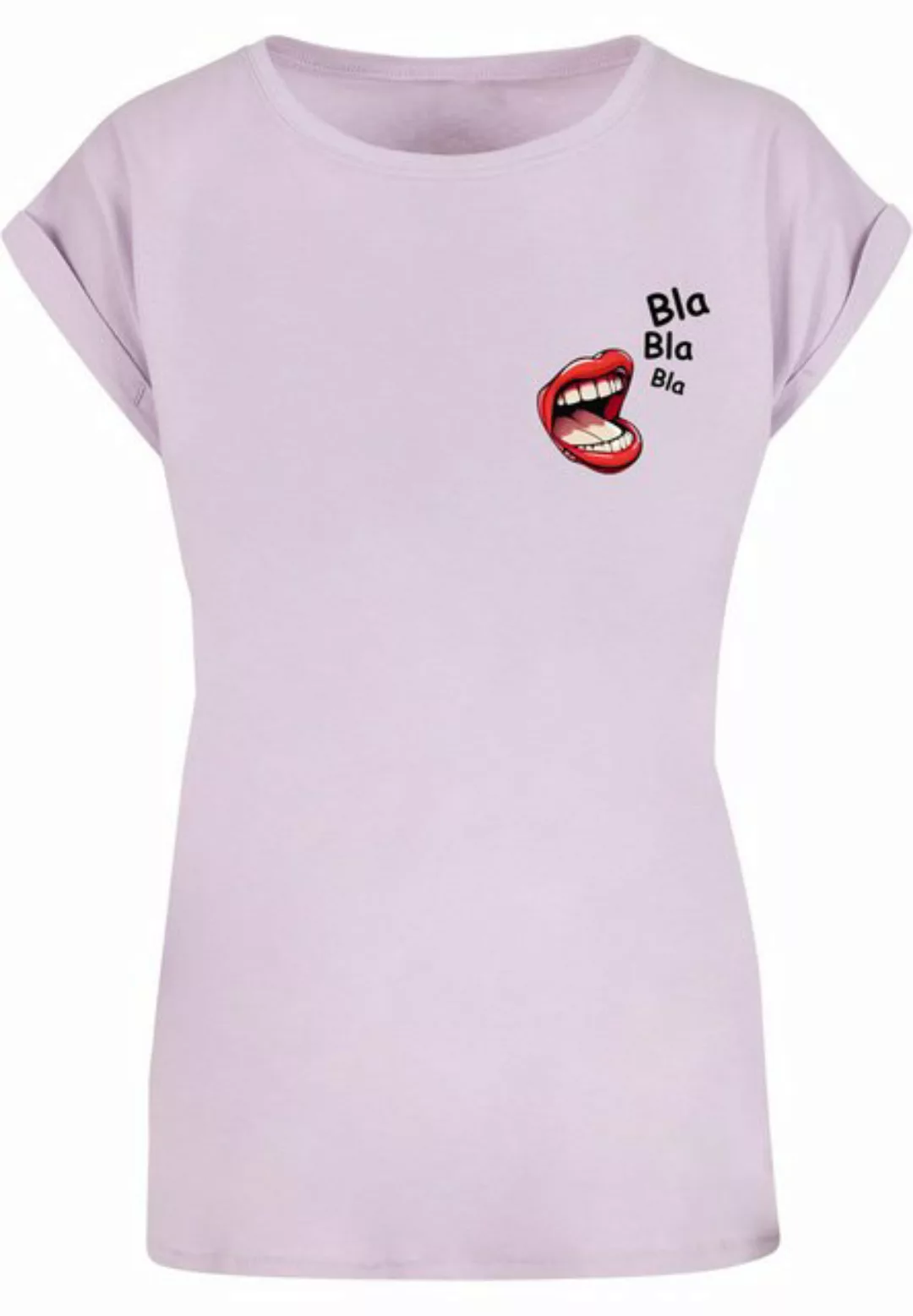 Merchcode T-Shirt Merchcode Damen Ladies Bla Bla Bla Comic Extended Shoulde günstig online kaufen