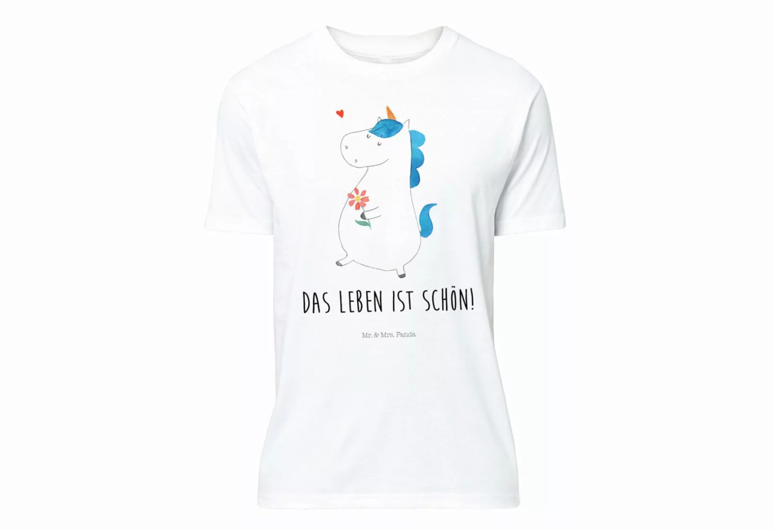 Mr. & Mrs. Panda T-Shirt Einhorn Spaziergang - Weiß - Geschenk, Lustiges T- günstig online kaufen