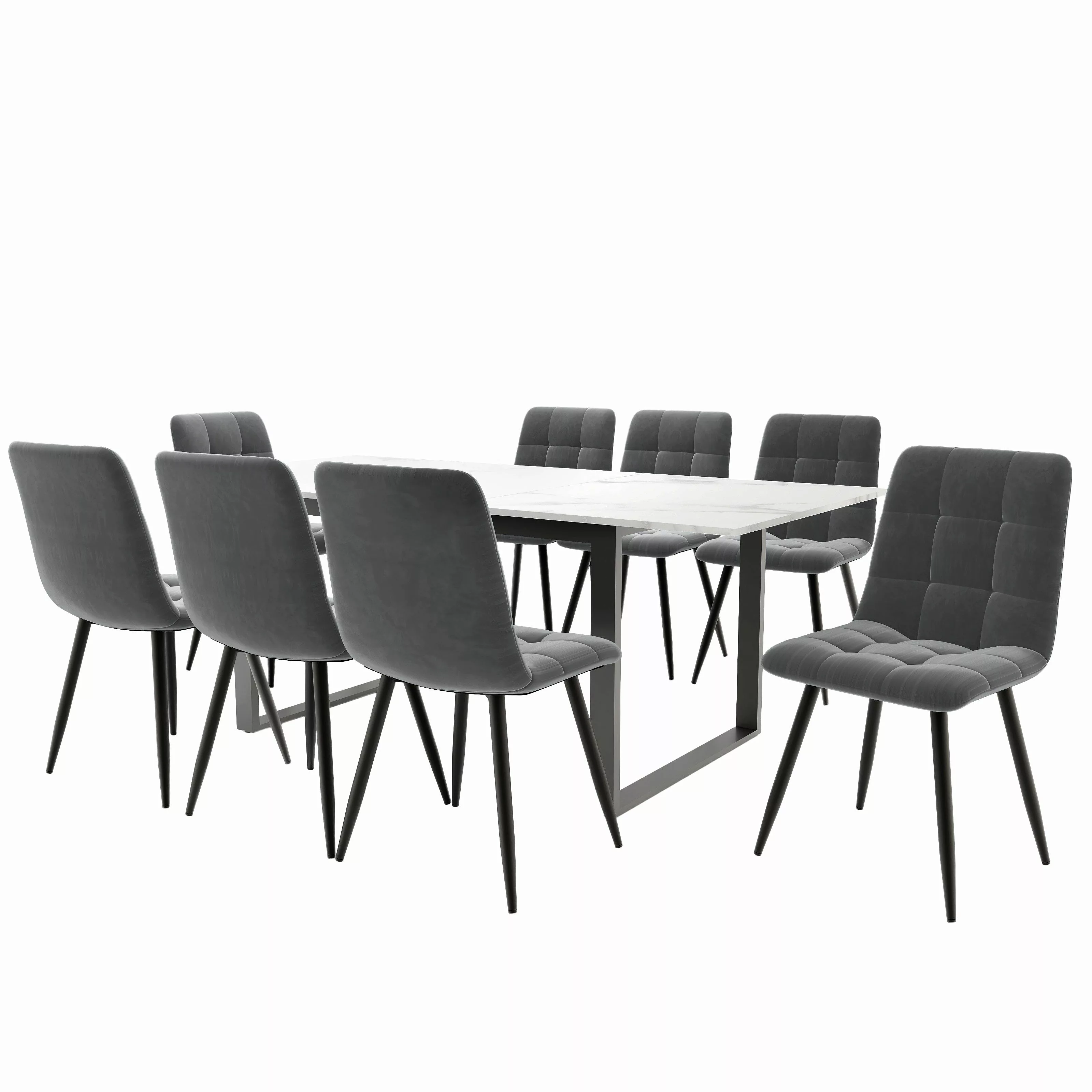 OKWISH Esstisch Essgruppe,Esstisch mit Stühlen Set, günstig online kaufen