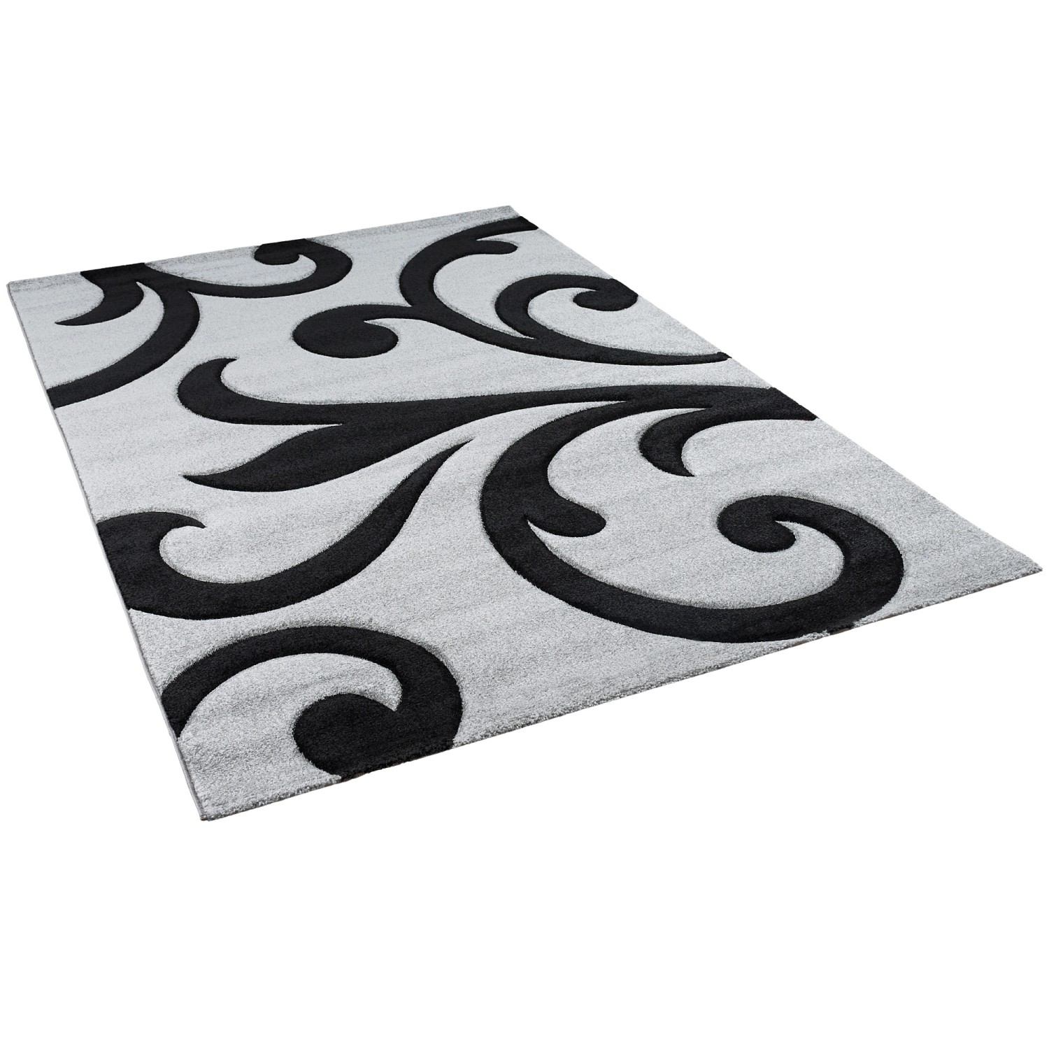 Pergamon Designer Teppich Maui Ranken Grau 80x150cm günstig online kaufen