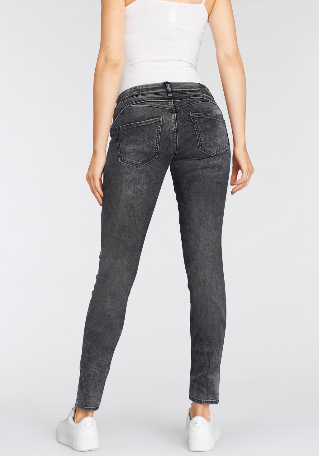 Herrlicher Slim-fit-Jeans GINA RECYCLED DENIM mit seitlichem Keileinsatz günstig online kaufen