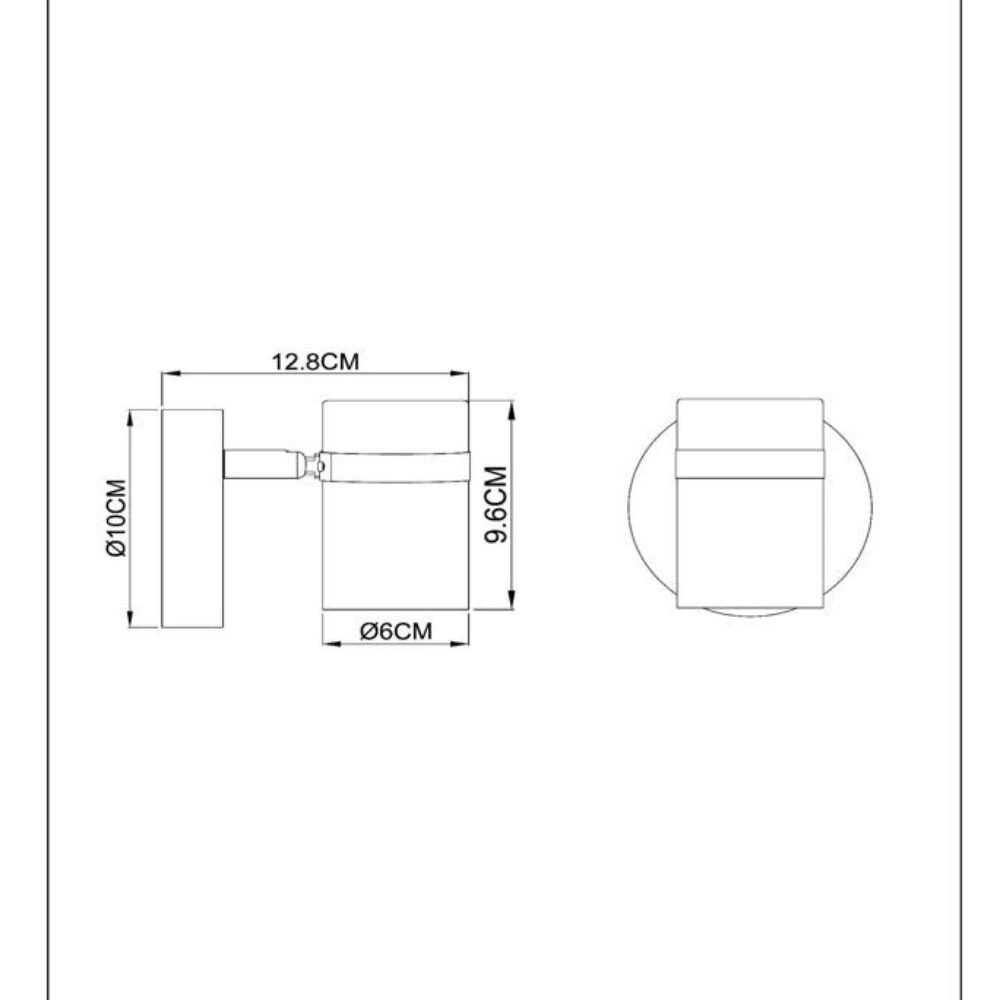 Wand- und Deckenspot Upton in Rauchglas und Schwarz GU10 günstig online kaufen