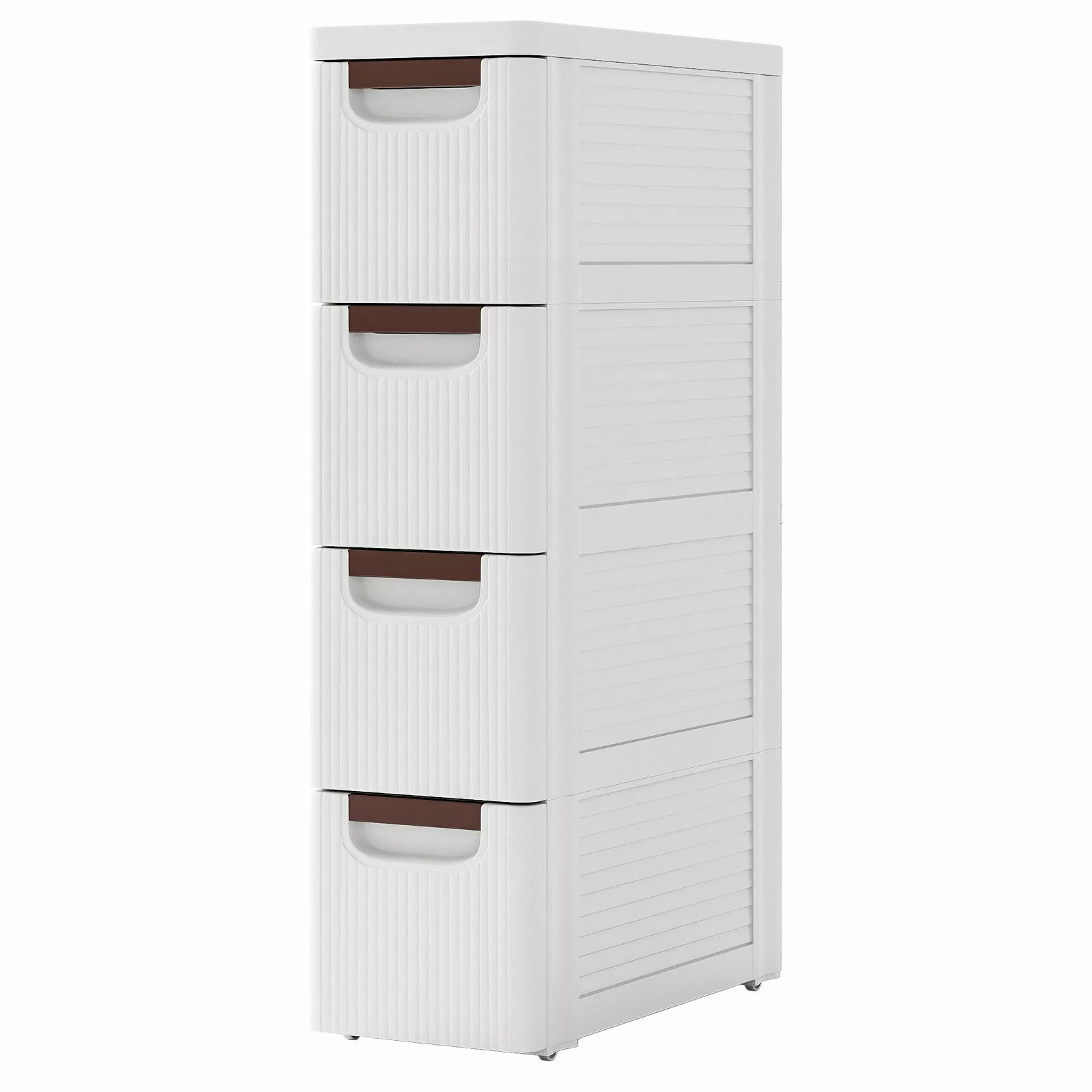 COSTWAY Beistellwagen, Nischenschrank schmal, mit 4 günstig online kaufen