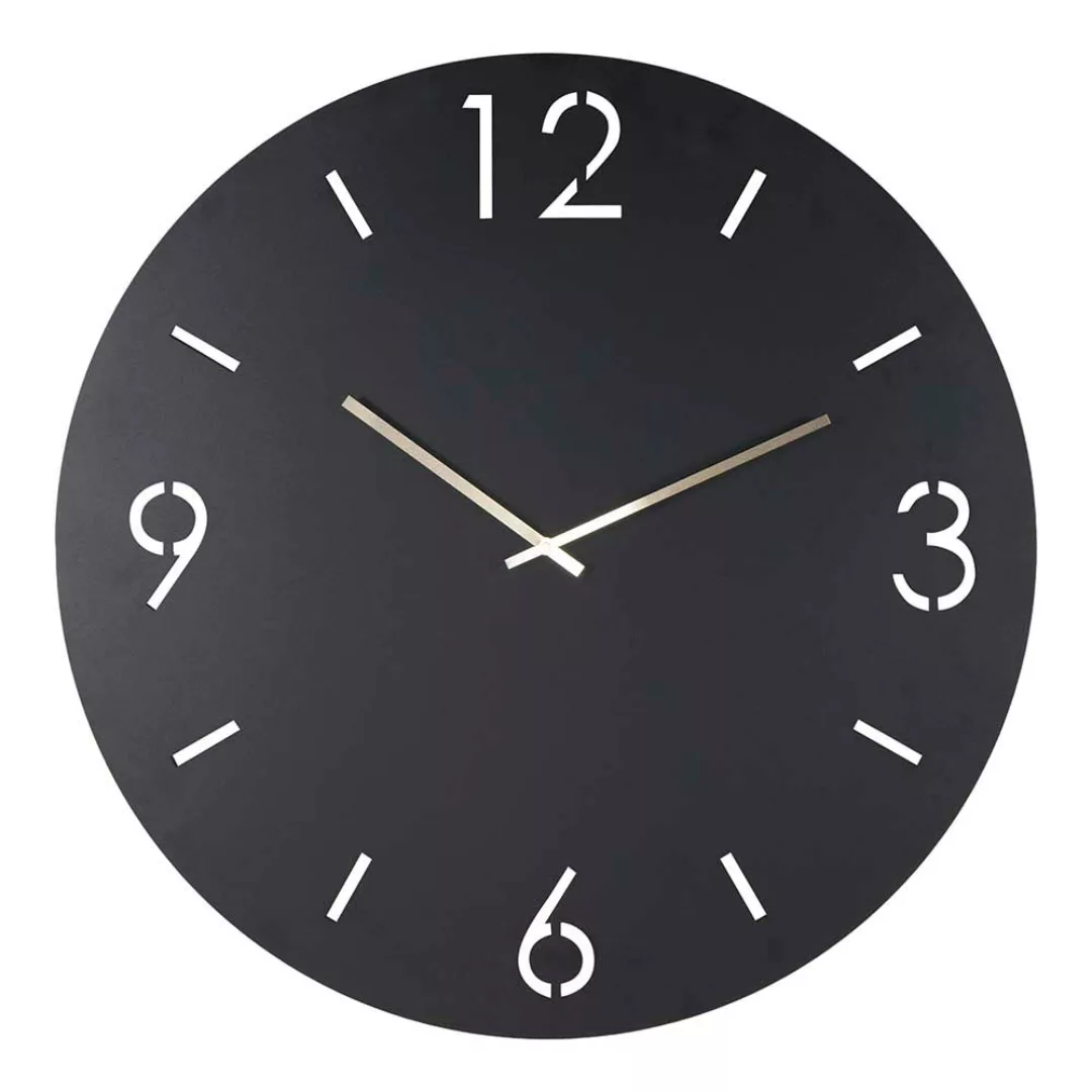 Schwarze Wanduhr aus Metall Industry und Loft Stil günstig online kaufen