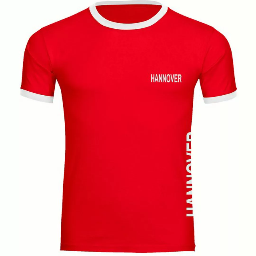 multifanshop T-Shirt Kontrast Hannover - Brust & Seite - Männer günstig online kaufen