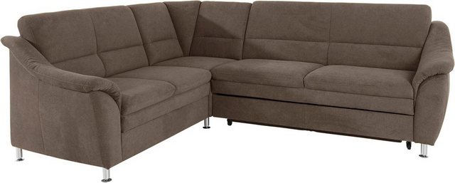 Places of Style Ecksofa "Cardoso L-Form", Federkern, wahlweise mit Bett, Sc günstig online kaufen