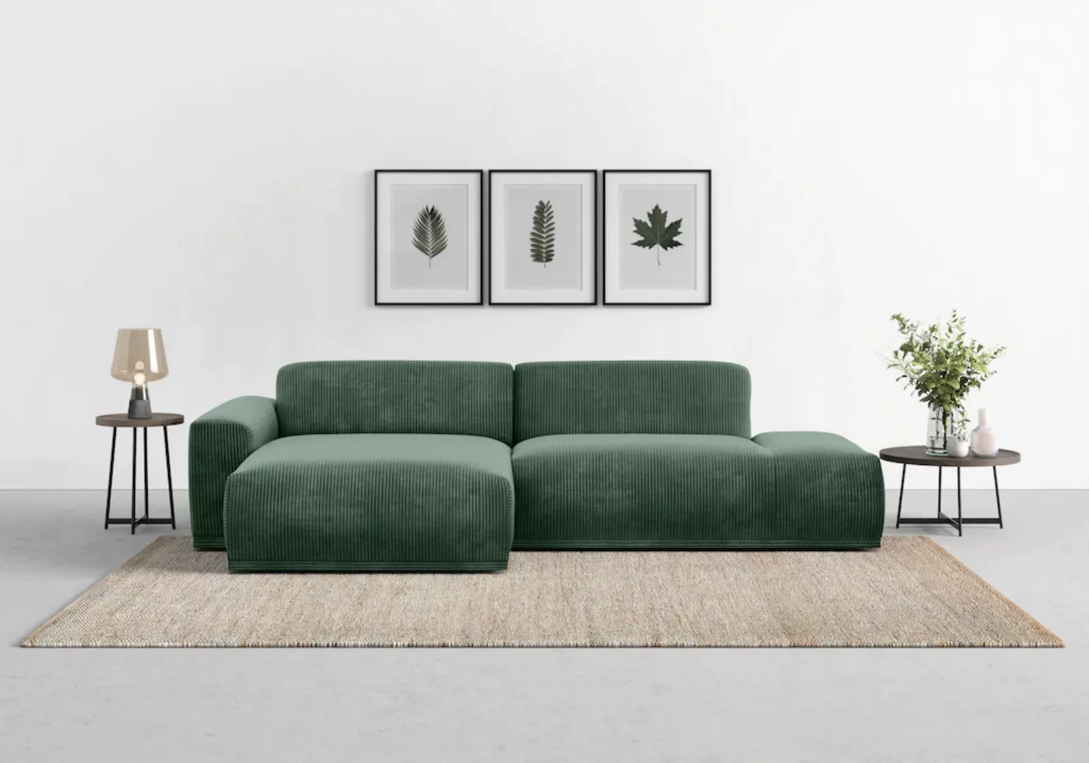 TRENDMANUFAKTUR Ecksofa Braga, mit hochwertigem Kaltschaum, L-Form, in Cord günstig online kaufen