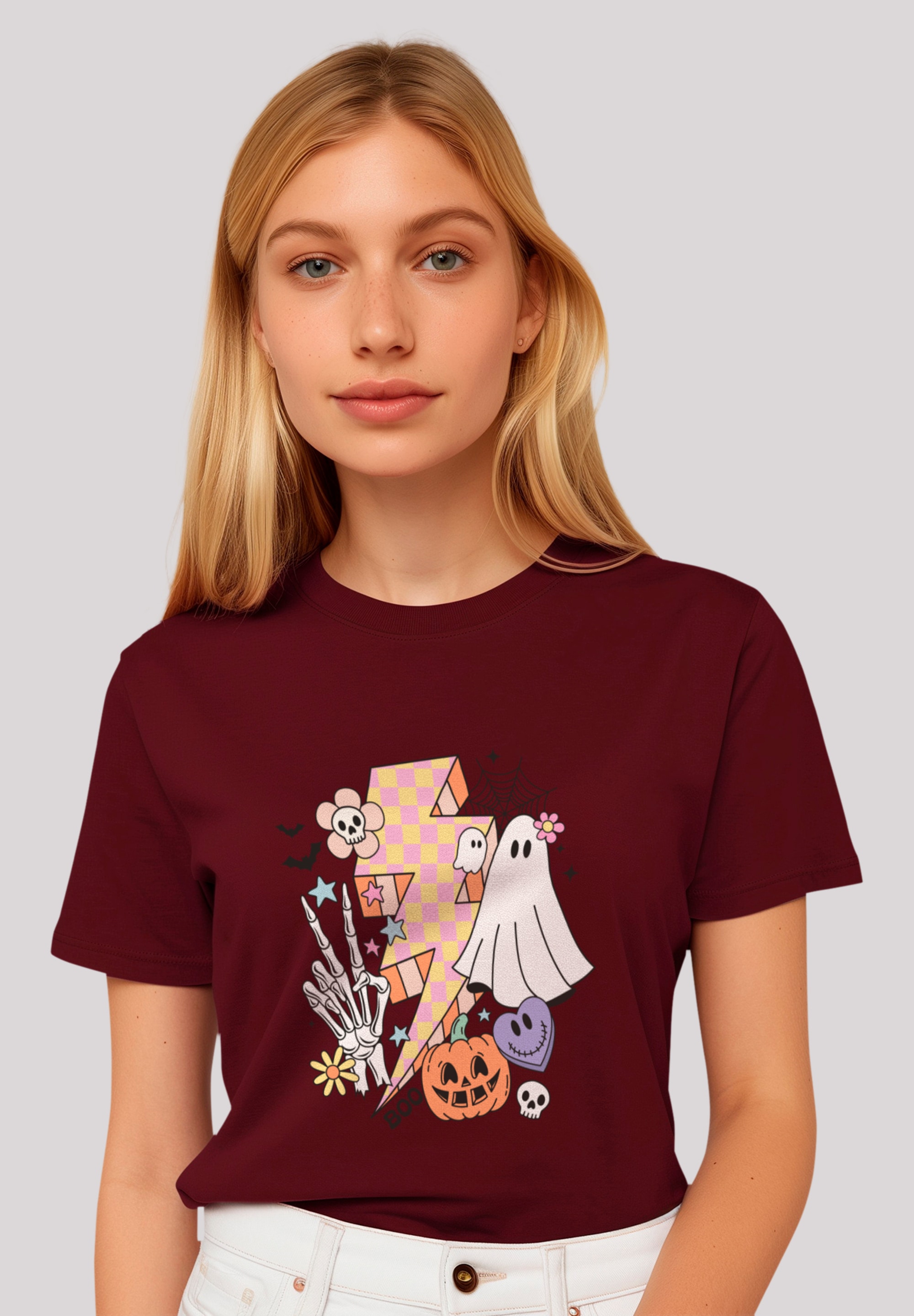 F4NT4STIC T-Shirt "Retro Halloween Lightning", Premium Qualität, Unisex Sch günstig online kaufen