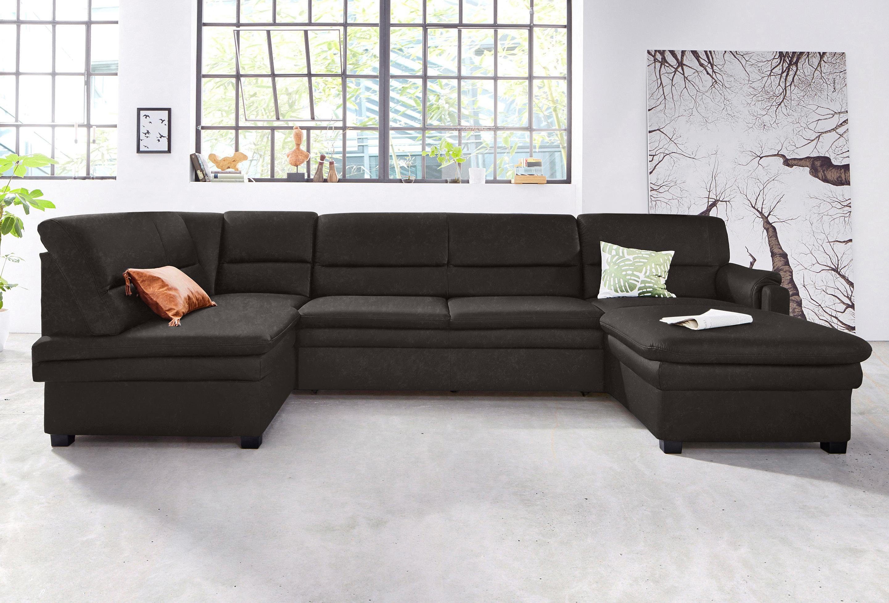 sit&more Wohnlandschaft "Salsa U-Form", mit Federkern, wahlweise mit Bettfu günstig online kaufen
