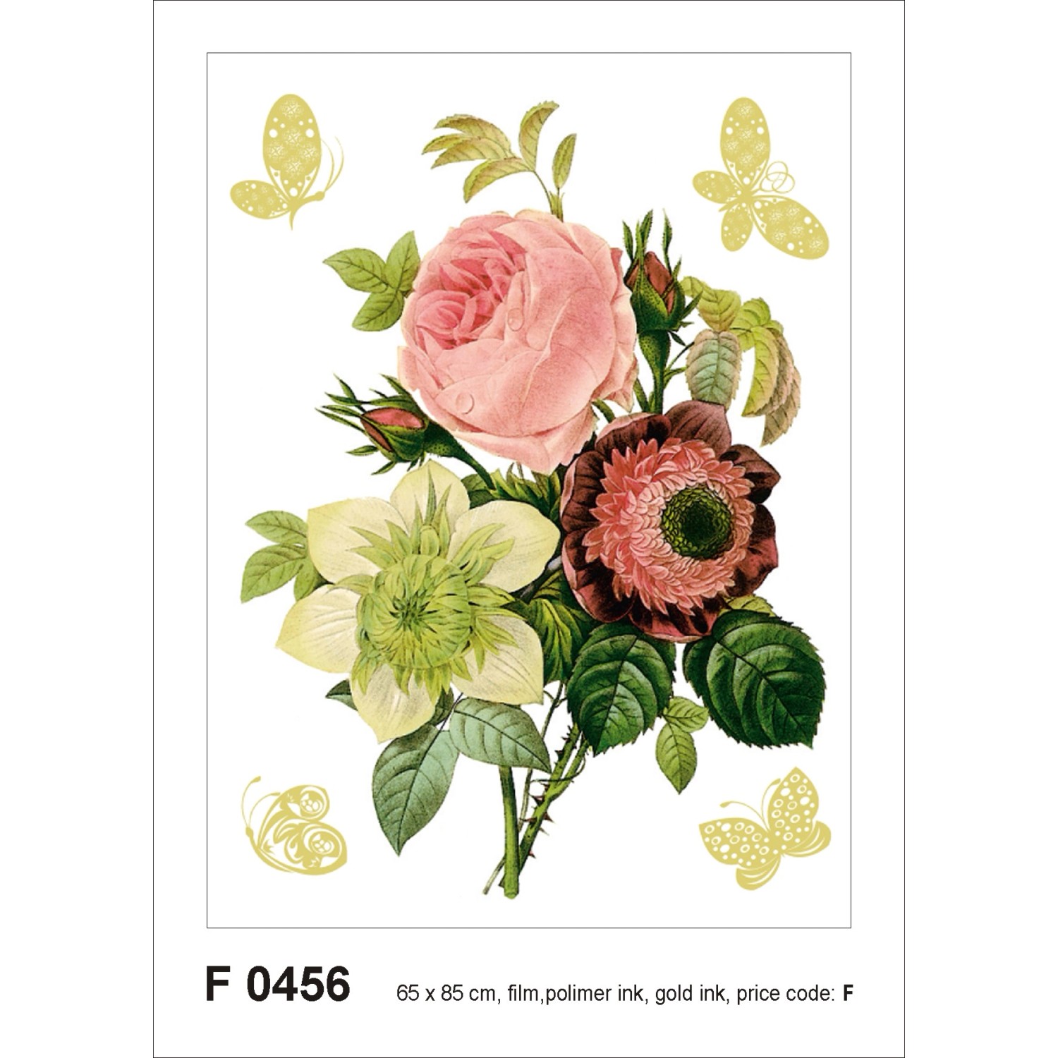 Sanders & Sanders Wandtattoo Blumenstillleben Grün und Rosa 65 x 85 cm 6002 günstig online kaufen
