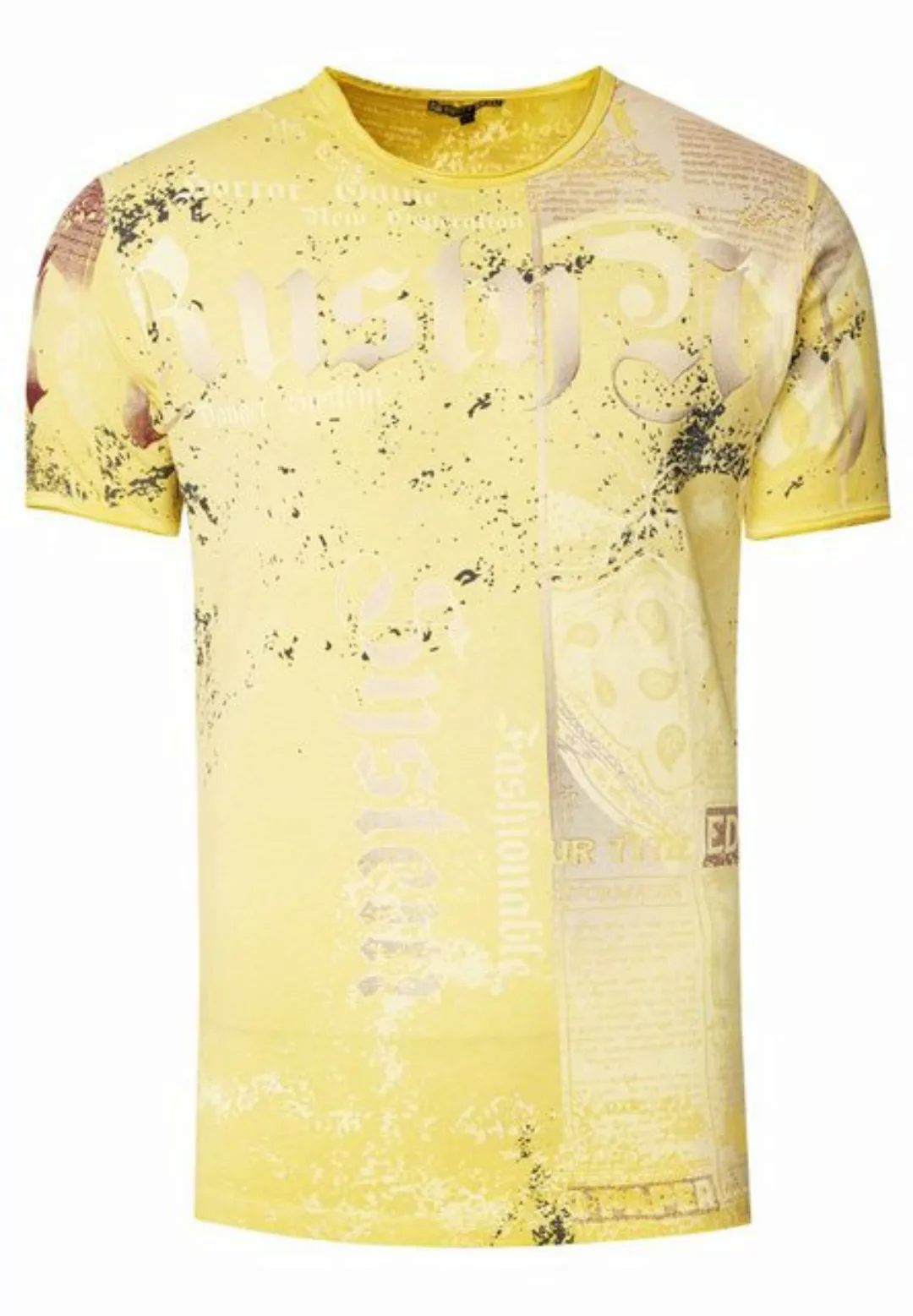 Rusty Neal T-Shirt, mit Allover-Print im Used-Look günstig online kaufen