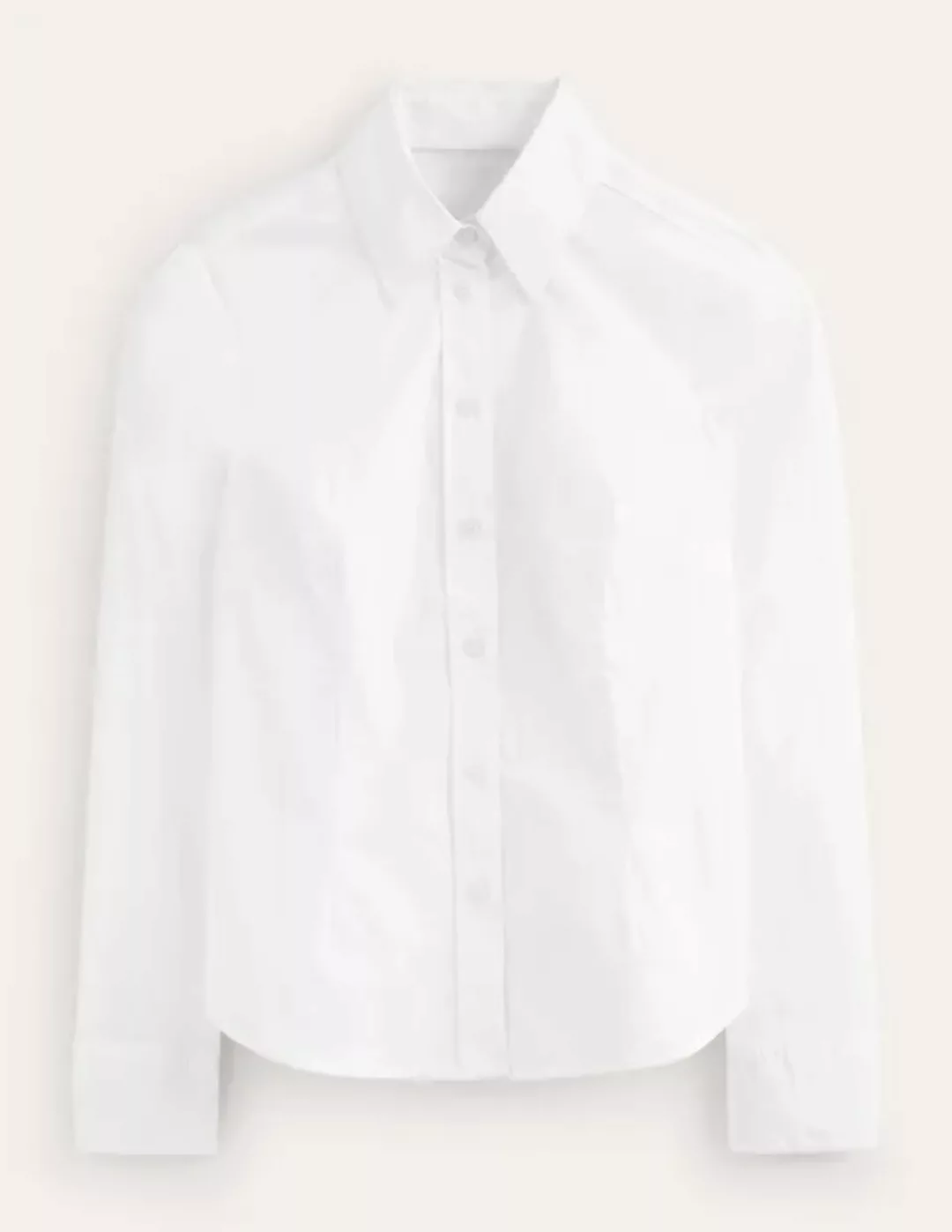 Saskia Hemd aus Stretch-Baumwolle Damen Boden, Weiß günstig online kaufen
