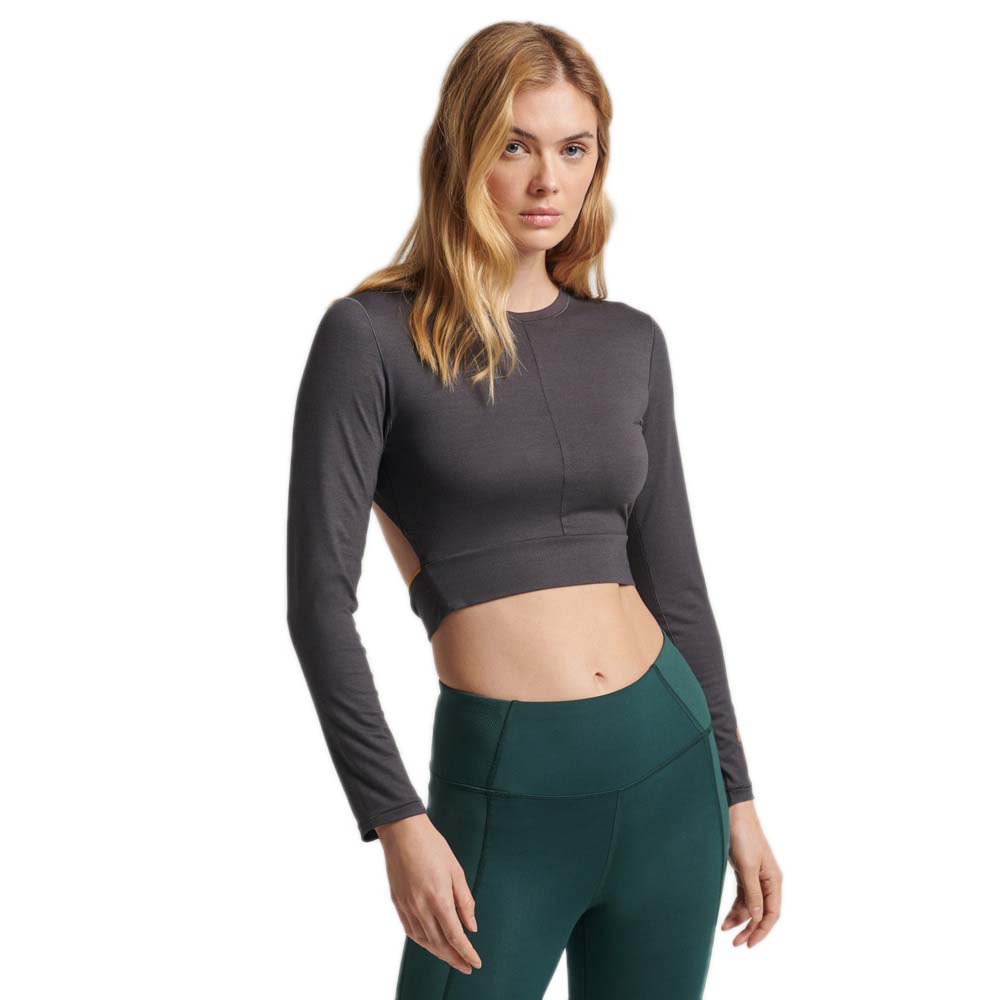 Superdry Flex Wrap Langarm-t-shirt XS Dark Charcoal günstig online kaufen