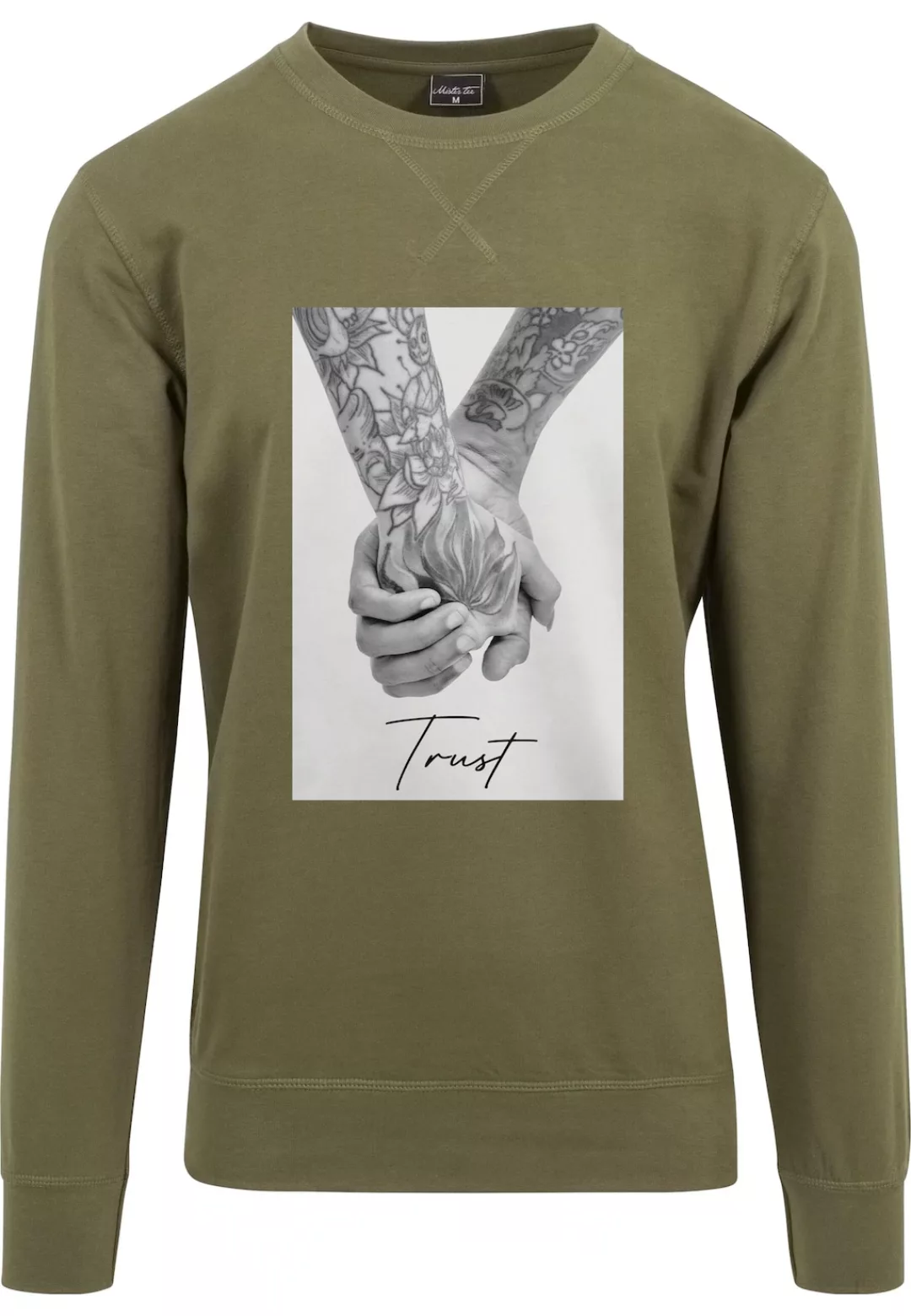 MisterTee Rundhalspullover "MisterTee Herren Trust 2.0 Crewneck" günstig online kaufen