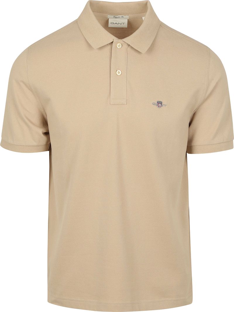 Gant Shield Piqué Poloshirt Sand - Größe XL günstig online kaufen