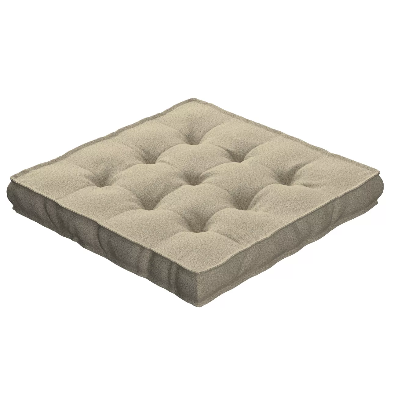 Sitzkissen Jacob mit Handgriff, hellbeige, 50 x 50 x 10 cm, Teddy / Bouclé günstig online kaufen