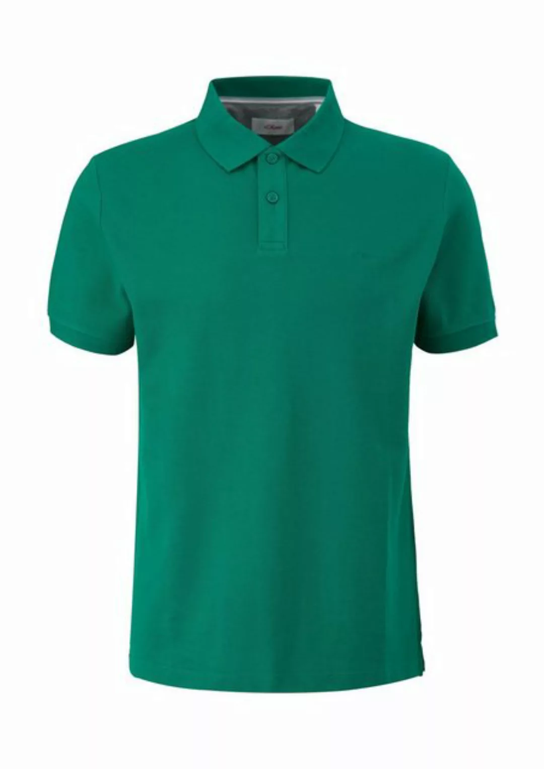 s.Oliver Kurzarmshirt Poloshirt aus Baumwollpiqué Logo günstig online kaufen