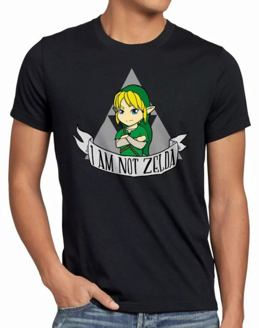 style3 Print-Shirt Herren T-Shirt I am not Zelda link hyrule gamer günstig online kaufen