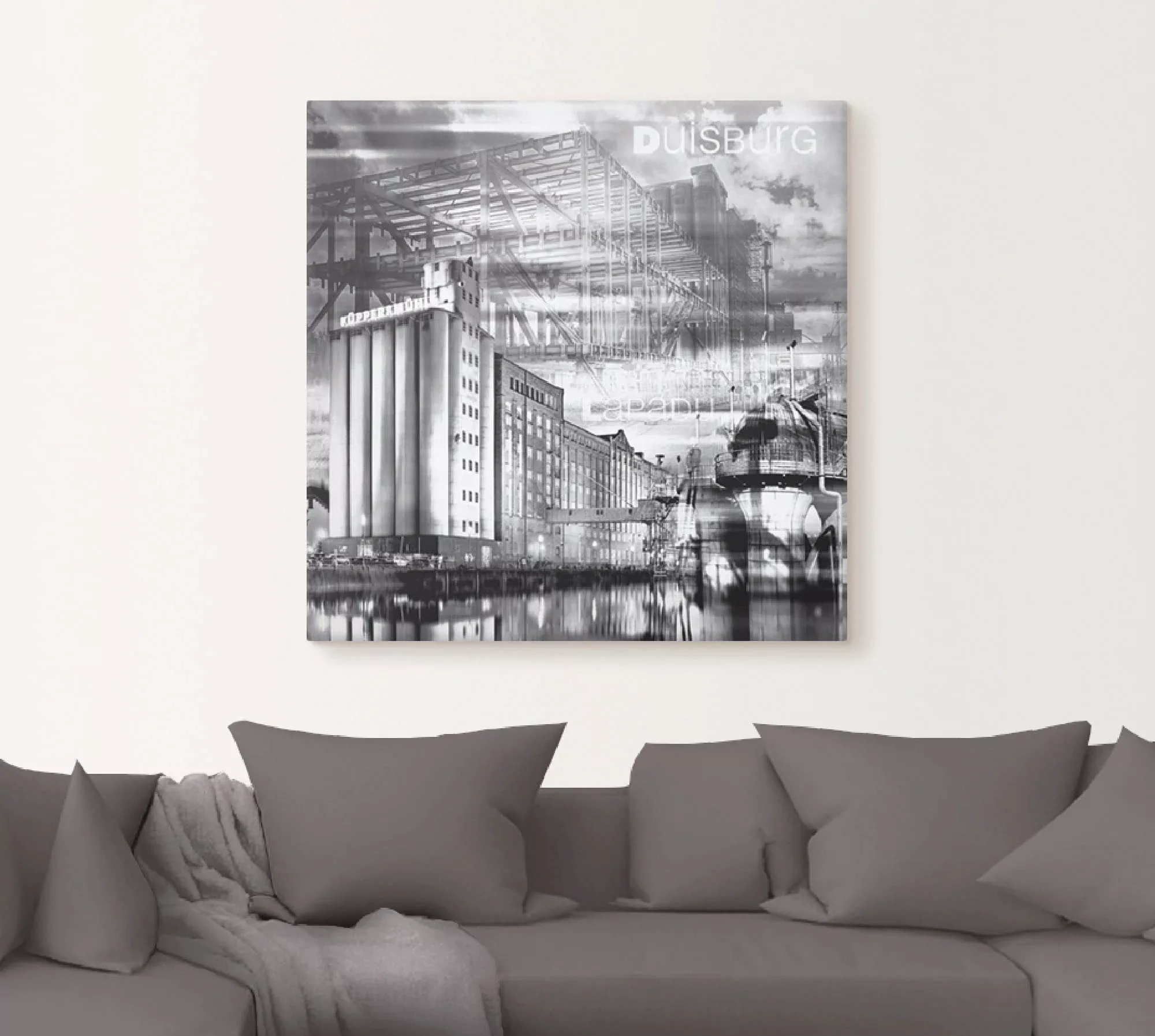 Artland Wandbild »Duisburg Skyline Collage III«, Deutschland, (1 St.), als günstig online kaufen