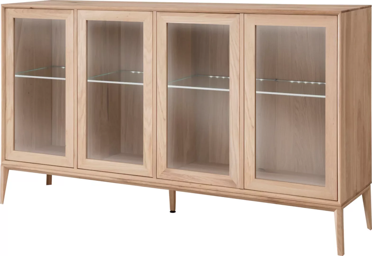 Home affaire Sideboard "Koda", inklusive Beleuchtung, Glasböden verstellbar günstig online kaufen