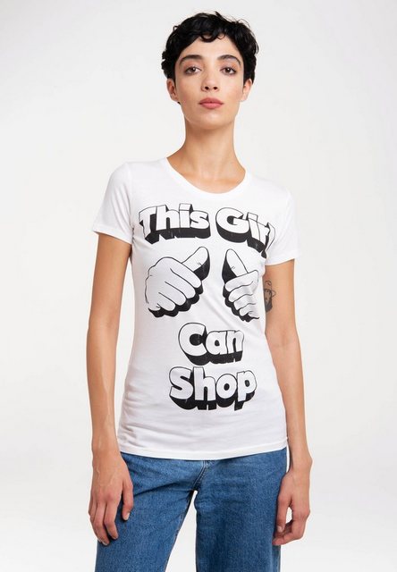 LOGOSHIRT T-Shirt "This Girl Can Shop", mit witzigem Statement-Print günstig online kaufen