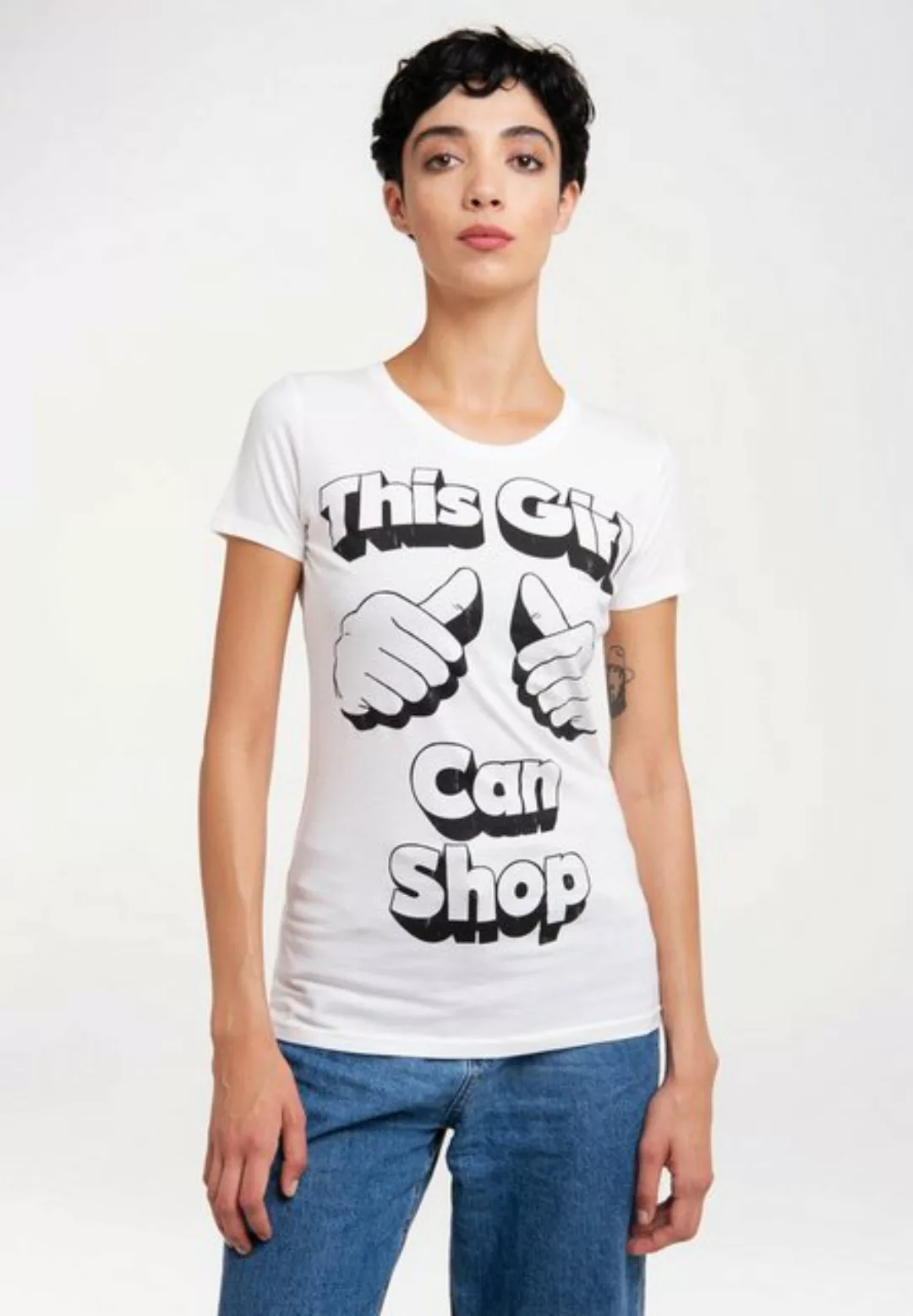 LOGOSHIRT T-Shirt This Girl Can Shop mit witzigem Statement-Print günstig online kaufen