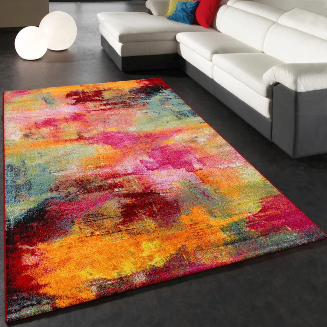Paco Home Teppich »Canvas 754«, rechteckig, Kurzflor, modernes Design, mit günstig online kaufen
