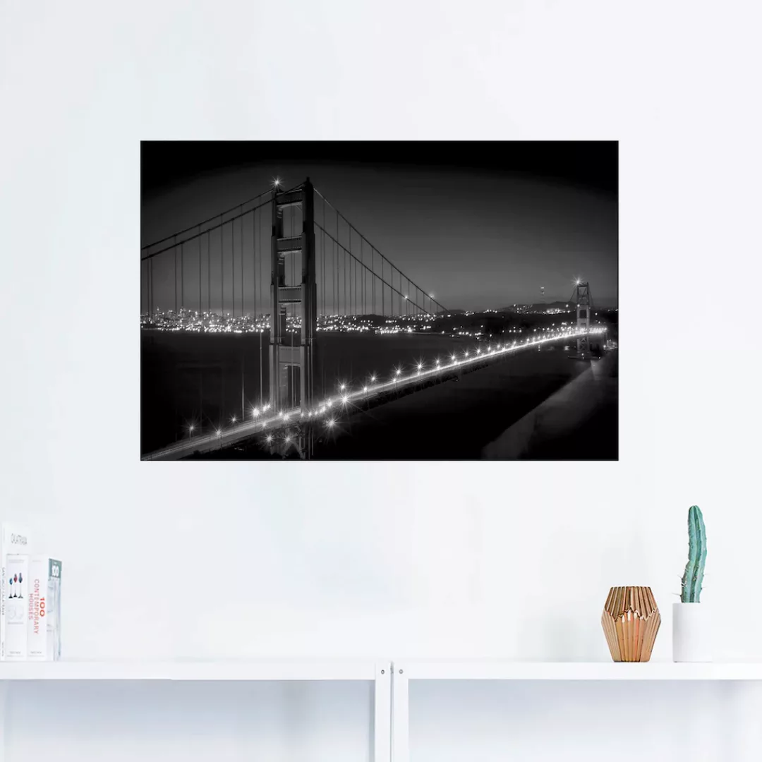 Artland Wandbild »Golden Gate Bridge am Abend«, San Francisco, (1 St.) günstig online kaufen