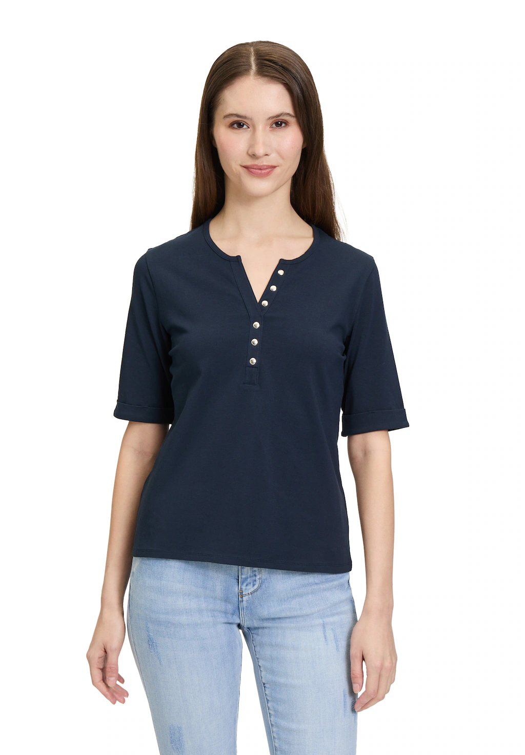 Betty Barclay Kurzarmshirt "Betty Barclay Basic Shirt mit Knöpfen", Form günstig online kaufen