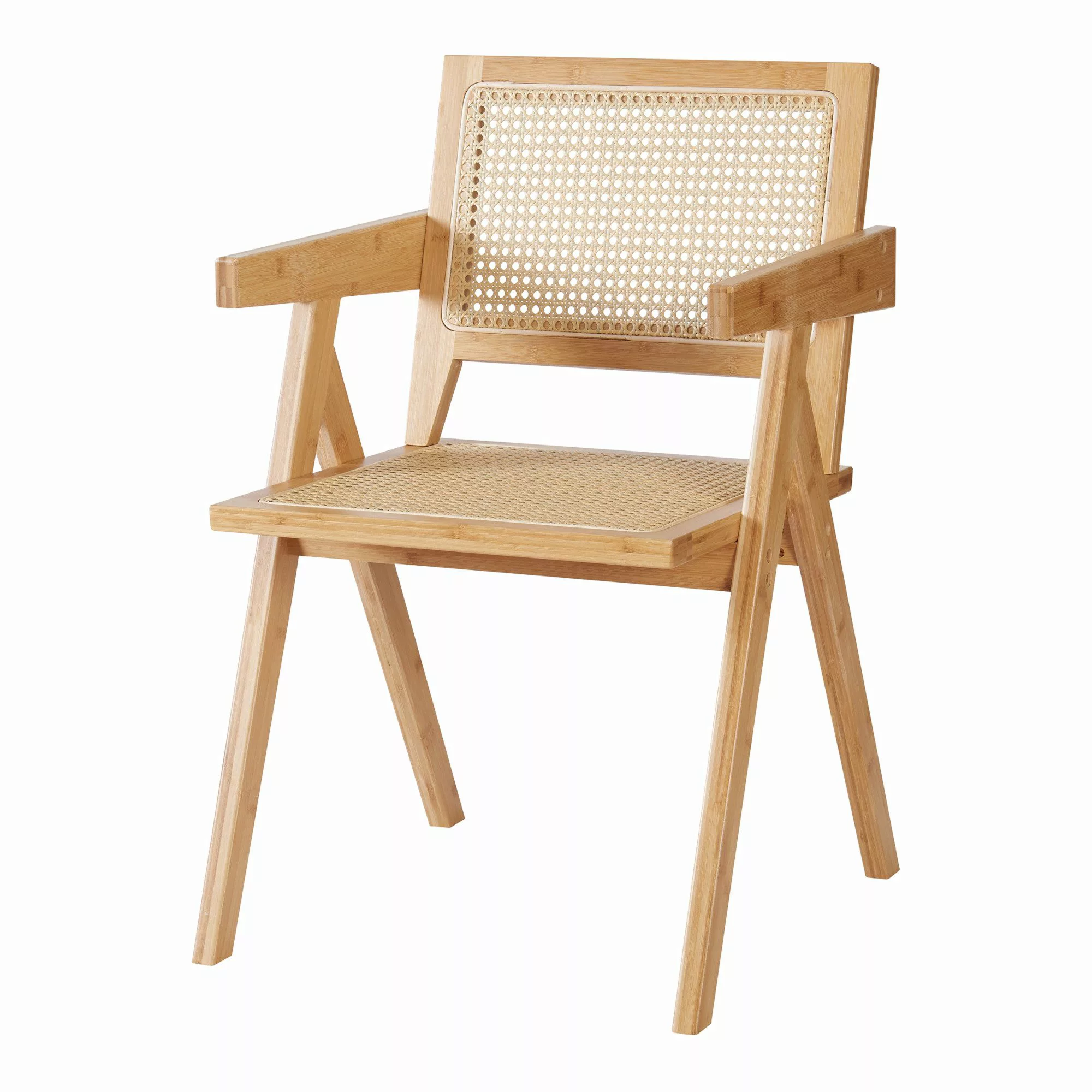 en.casa Esszimmerstuhl, »Asikkala« 79x50x50cm Bambus / günstig online kaufen