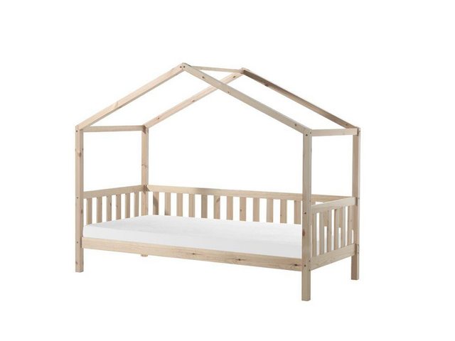 Natur24 Kinderbett Bett 210 x 170 x 97cm Kiefernholz Weiß günstig online kaufen