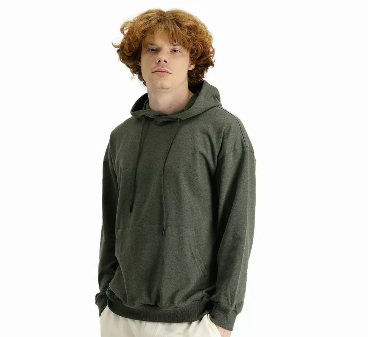 KIGILI Sweatshirt KIGILI Herren Kapuzen-Sweatshirt mit Taschen, Langarm, Re günstig online kaufen