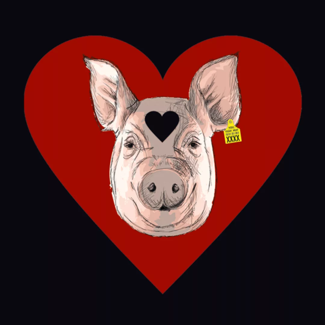 Piggy Love - Männershirt Bio Mit Print günstig online kaufen