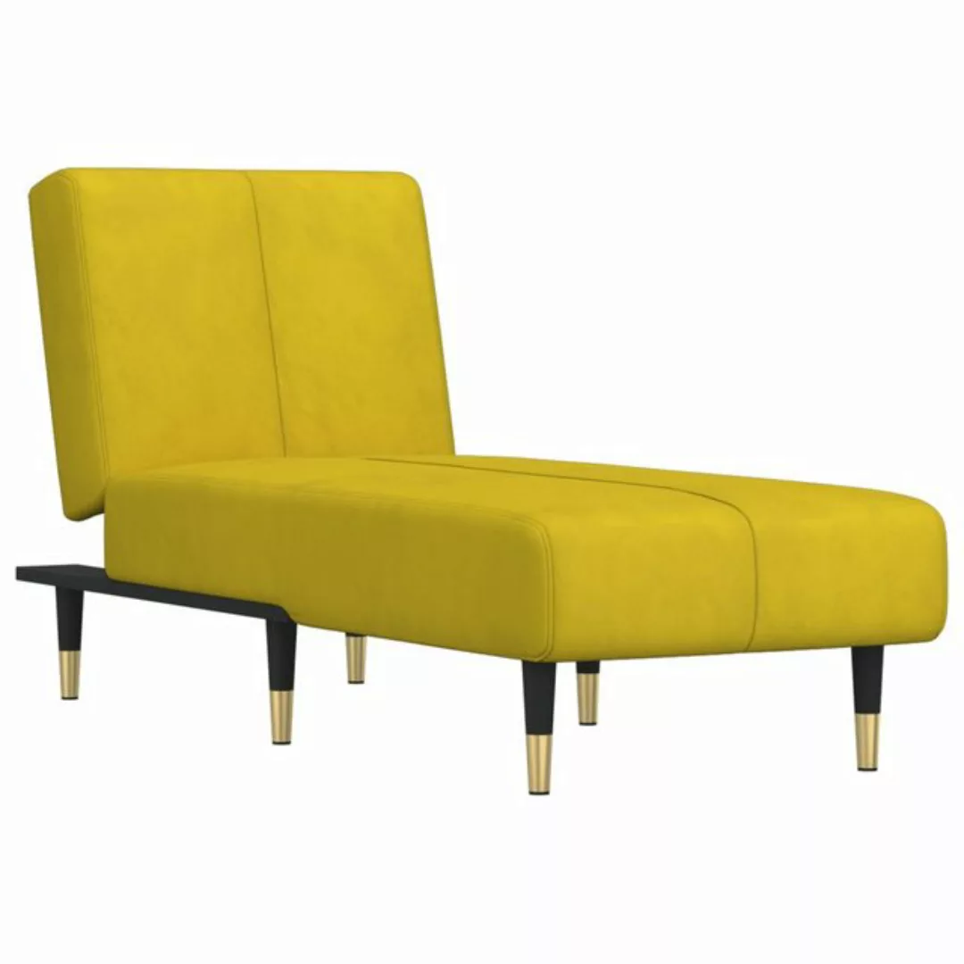 vidaXL Chaiselongue Chaiselongue Gelb Samt, 1 Teile günstig online kaufen