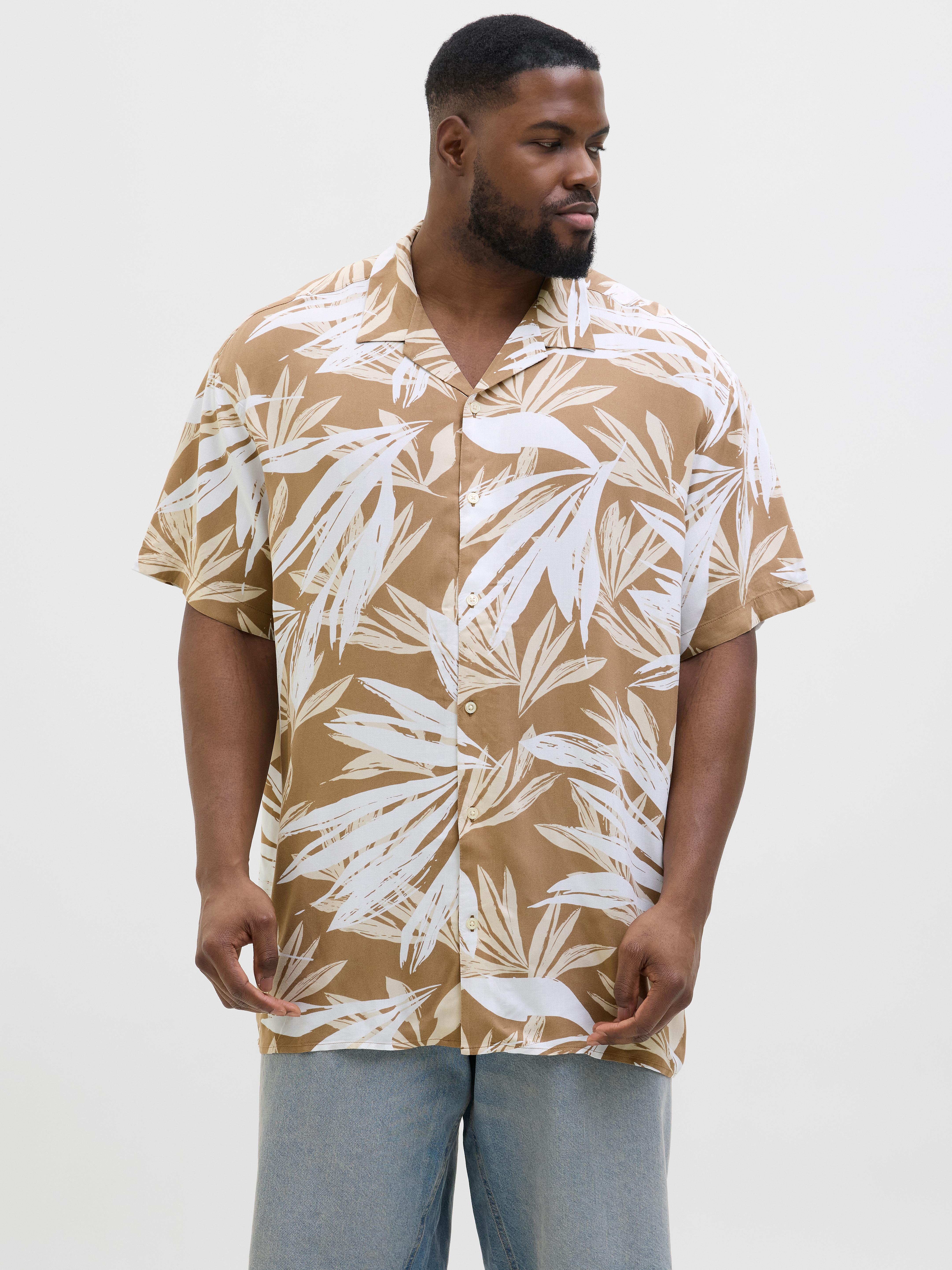 Jack & Jones PlusSize Kurzarmhemd "JJEJEFF TROPICAL AOP RESORT SHIRT SN PLS günstig online kaufen