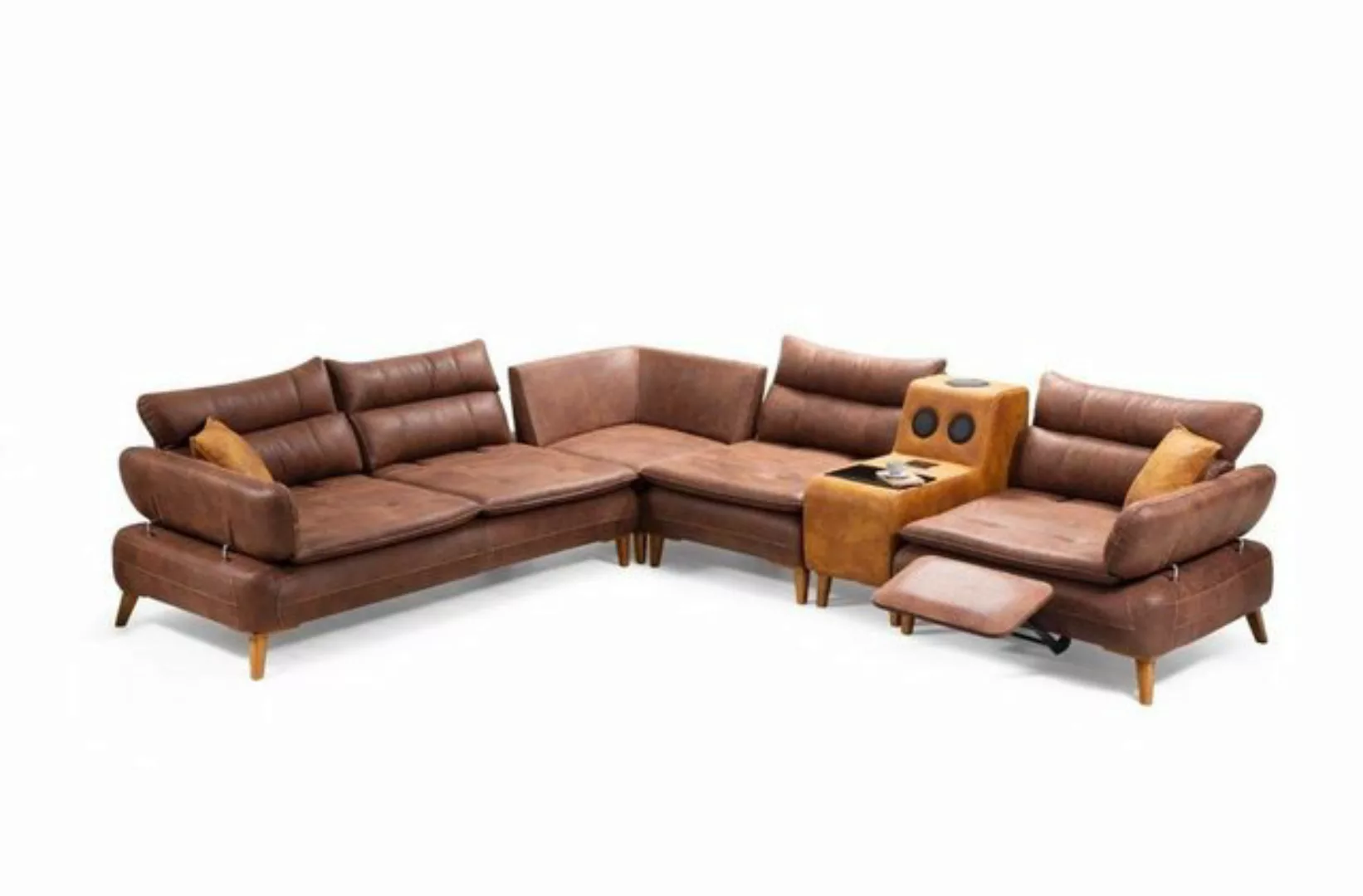 JVmoebel Ecksofa Ecksofa Luxus Sofa Leder Wohnzimmer Büromöbel Material Hol günstig online kaufen
