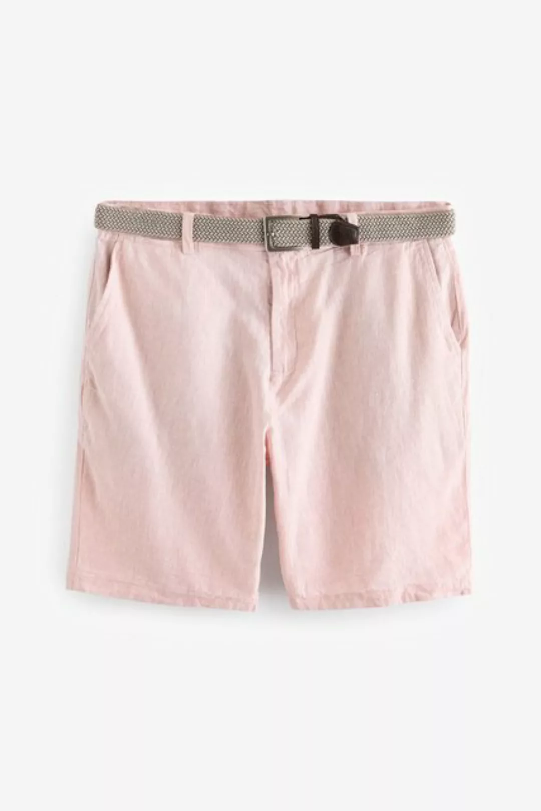 Next Chinoshorts Chino-Shorts aus Baumwolle/Leinen mit Gürtel (2-tlg) günstig online kaufen