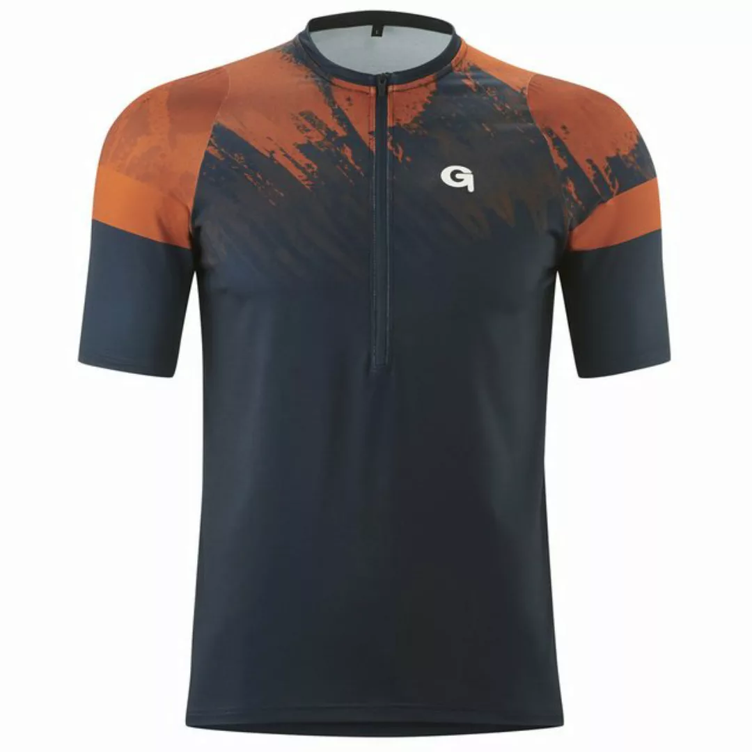 Gonso Print-Shirt Große Größen Bike-Shirt Kurzarm Vedello navy-rost Print G günstig online kaufen