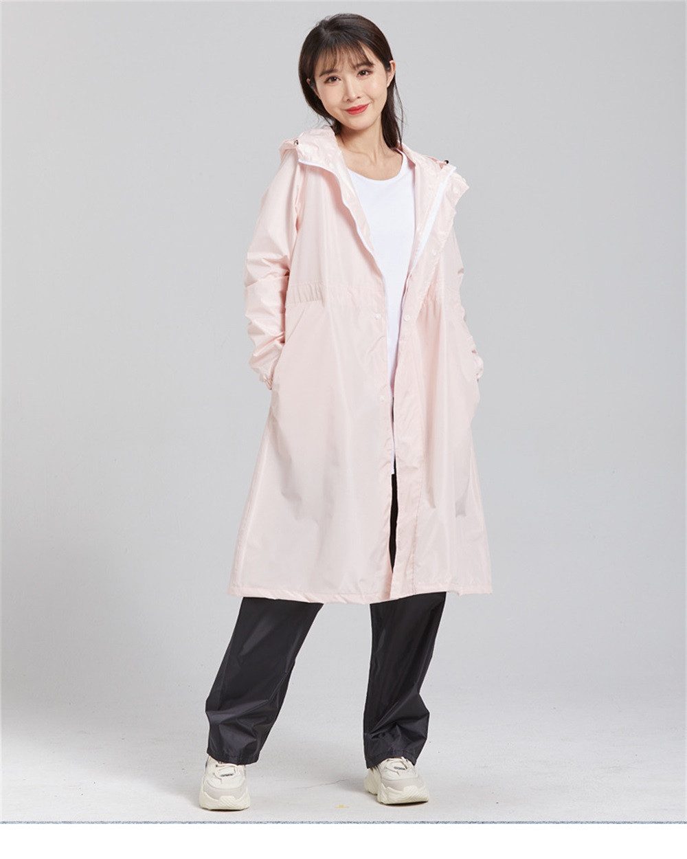 ZEUOPQ Regenmantel für Damen, winddicht Regenponcho(Rosa) günstig online kaufen